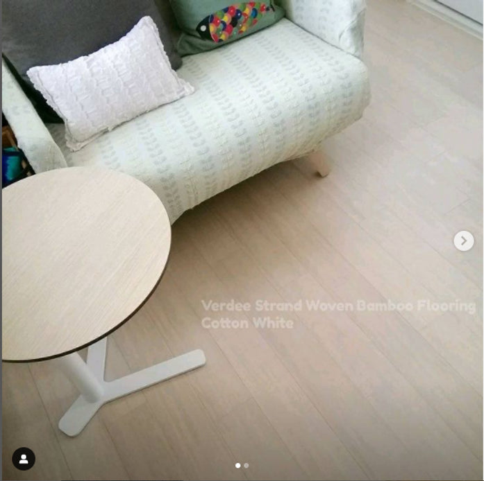 VERDEE Strand Woven Bamboo Flooring - Cotton White