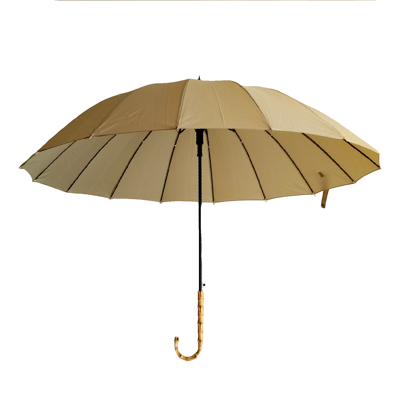 16 Ribs Bamboo Handle Umbrella