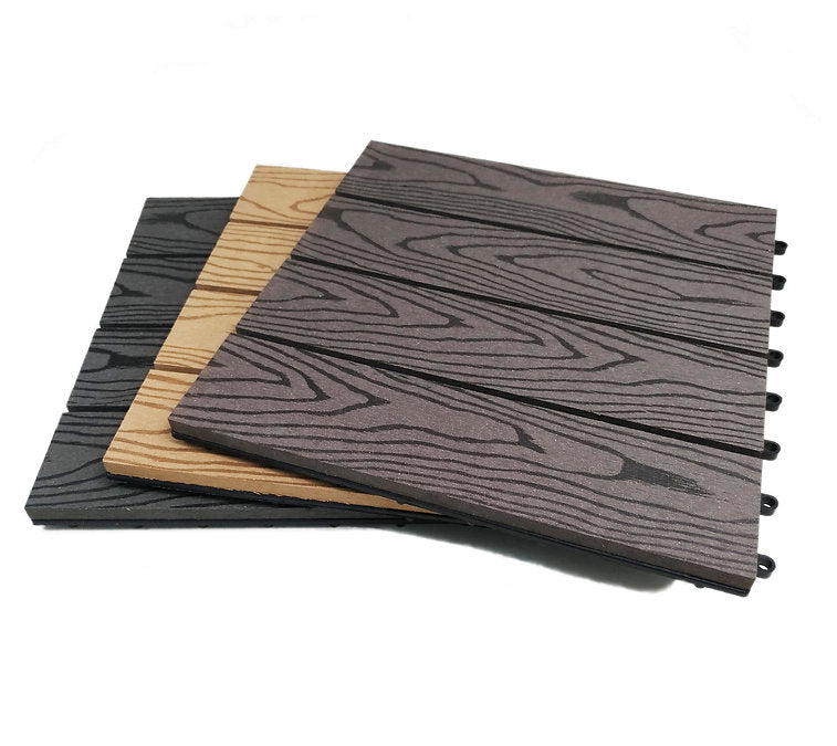 VOLLER Eco Composite Wood Grain Decking Tile