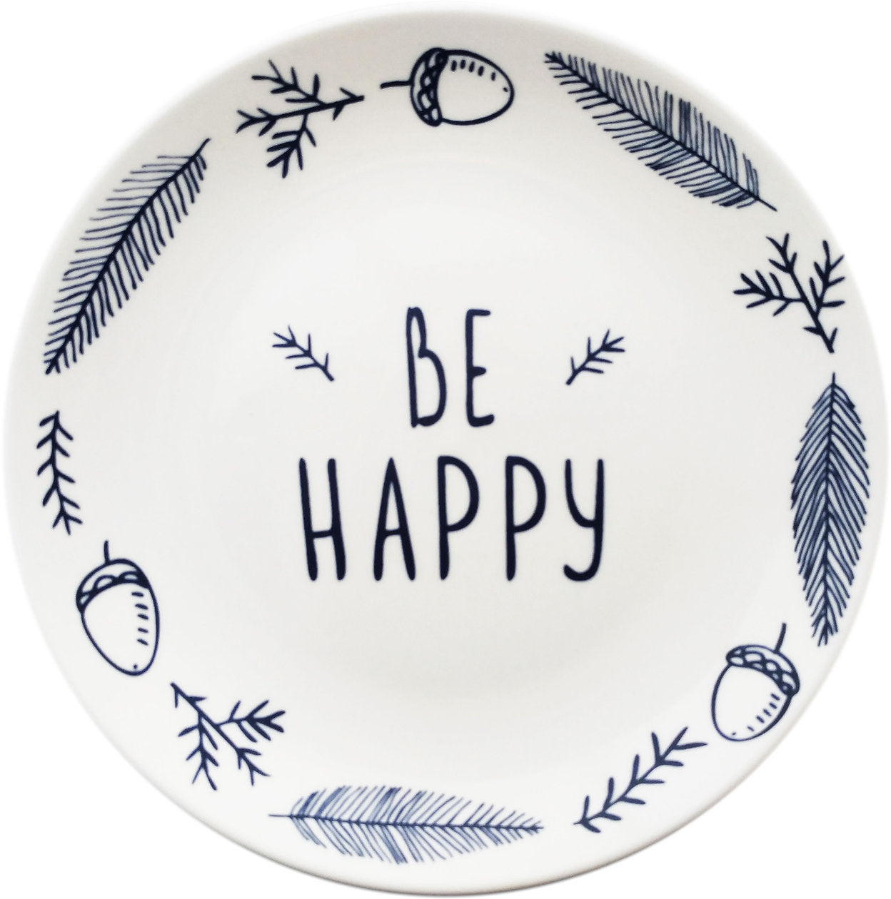 BE HAPPY Ceramic Plate